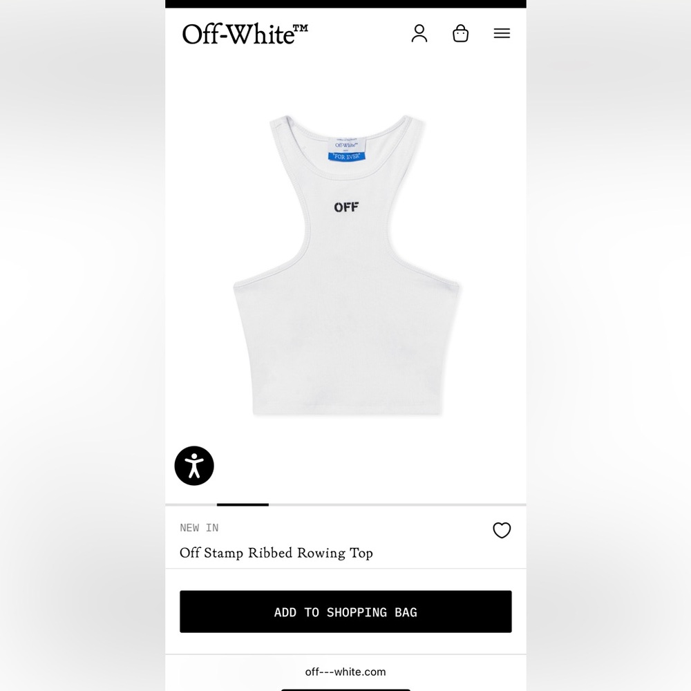 off white ribbed crop top - worn once and dry cleaned